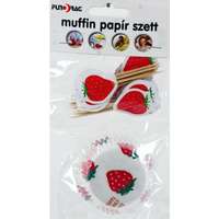  Muffin dekor szett epres 24+24db 228532