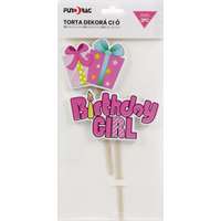  Torta dekoráció szett Birthday girl +ajándék 2db 619464