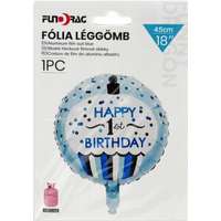  Lufi fólia 1st Happy Birthday kék 45cm 614247