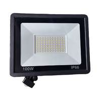  100W Ultra vékony 108 LED mozgásérzékelős reflektor fényvető hideg fehér SLIM Kültéri spotlámpa I...