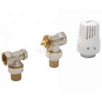 EVERline EVERLINE Radiátorszelep szett termosztátfejjel, sarok 1/2"