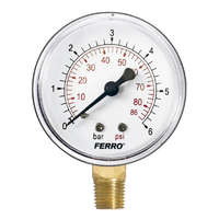 Ferro FERRO Nyomásmérő, alsós csatlakozású 6bar 63mm 1/4"