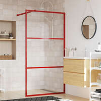 vidaXL Piros zuhanyfal átlátszó ESG üveggel 100 x 195 cm