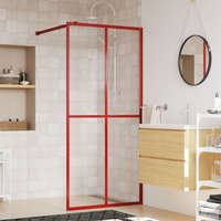 vidaXL Piros zuhanyfal átlátszó ESG üveggel 100 x 195 cm