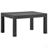 vidaxl Antracitszürke PP rattan kerti asztal 58 x 58 x 41 cm