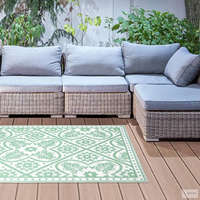 Esschert Design Esschert Design zöld és fehér csempe mintás kültéri szőnyeg 182x122 cm