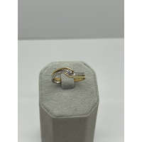 Arany - fehérarany gyémánt köves gyűrű