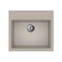 Mofém MOFÉM ZENIT 1B 1 MEDENCÉS GRÁNIT MOSOGATÓTÁLCA 560*510; 215MM MÉLY CSAPTELEP FUTRAT NÉLKÜL; RÁÉPÍTHETŐ; BÉZS