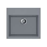 Mofém MOFÉM ZENIT 1B 1 MEDENCÉS GRÁNIT MOSOGATÓTÁLCA 560*510; 215MM MÉLY CSAPTELEP FUTRAT NÉLKÜL; RÁÉPÍTHETŐ; SZÜRKE Cikkszám: 196402