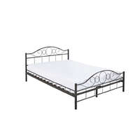 Timeless Home Mimi fém ágykeret ajándék ágyráccsal több méretben és színben-Fekete 140x200cm