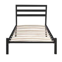 Timeless Home Bella fém ágykeret ajándék ágyráccsal, több méretben és színben-Fekete 90x200 cm-es-fekete