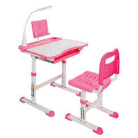 Timeless Home Állítható magasságú, többfunkciós, gyerek íróasztal-rózsaszín