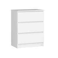 Timeless Home 3 fiókos komód fehér 60*77*40 cm