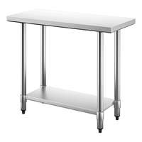 Timeless Gourmet Rozsdamentes acél asztal alsó polccal