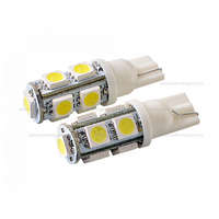SMD 9 LED-es izzó T10 fehér 1 pár