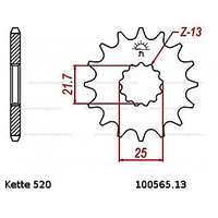  Lánckerék első JTF565SC 520 13 fogas