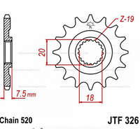  Lánckerék első JTF326 520 13 fogas