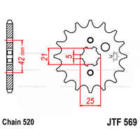  Lánckerék első JTF569 520 13 fogas