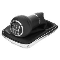 12MM VW Golf IV 97-03 sebességváltó gomb FEKETE + váltószoknya kerettel KRÓM 6 SEBESSÉGES
