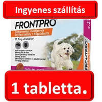 Boehringer Ingelheim 3 tablettánként : FRONTPRO® rágótabletta kutyáknak (2–4 kg) 11,3 mg; (1db tabletta ) . A fotó illusztráció