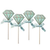 4 darabos torta és sütemény dekoráció – Kék gyémánt