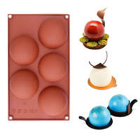 5 részes szilikon forma, mousse forma – Félgömb