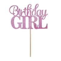  Torta dekoráció, torta beszúró – Birthday Girl felirattal