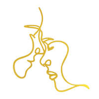 Műanyag sziluett torta dekoráció – Női és férfi arc