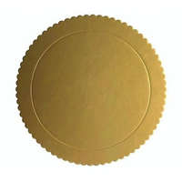  Arany színű, kör alakú fodros tortaalátét, tortakarton – 20 cm