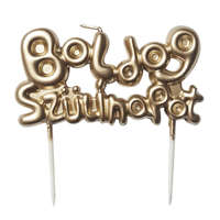 Torta gyertya, születésnapi gyertya – Boldog szülinapot felirattal – Arany