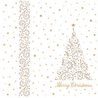 FATO Fato Sztár karácsonyi szalvéta Special Tree Gold 2 rétegű 38x38cm 40 szál/csomag