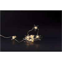 Entac Karácsonyi Beltéri Műanyag Füzér Csillag 10 LED WW 1,3m (2AA nt.)