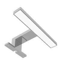 Avide Avide LED Tükörvilágító Lámpa Szögletes Króm Műanyag 180mm NW 4000K 3.5W IP44