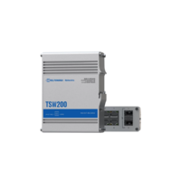 Teltonika Networks TSW200 Ipari Switch 8 x Gigabit Ethernet port és 2 x SFP port POE+ | Integrált DIN rögzítés