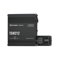 Teltonika Networks TSW212 Ipari Menedzselhető Switch 8 x Gigabit Ethernet port és 2 x SFP | Integrált DIN rögzítés