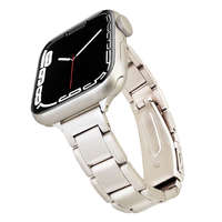  Apple Watch | Elegáns, csillagfény pillangózáras fém szíj | 38, 40, 41mm | New York kollekció
