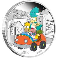  The Simpsons, Krusty Lu Studios - 1 Oz ezüst gyűjtői érme