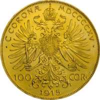  100 Kronen Ausztria-Magyarország (1915) - befektetési aranyérme
