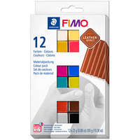 FIMO FIMO Effect Colour Pack Leather süthető gyurma készlet, 12x25 g