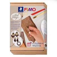 FIMO Fimo Soft süthető gyurma készlet, 4x25 g - Fa design, wood design