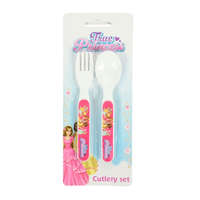 Hercegnők True műanyag evőeszköz készlet - 2 darabos