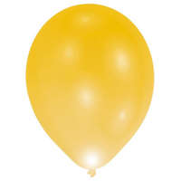 Színes Világító LED Gold léggömb, lufi 5 db-os 11 inch (27,5 cm)