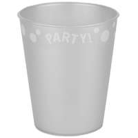 Party Silver, Ezüst micro prémium műanyag pohár 250 ml