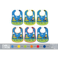 Kids Licencing Enrico Coveri baba előke 6 darab/csomag - pamut előke 30 x 18 cm - kék