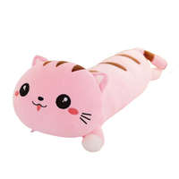 Toy Cat Company Hosszú cica párna - plüss cica, rózsaszín (60cm)