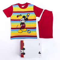  Mickey egér kisfiú pamut pizsama - rövid ujjú pizsama - nyári együttes - piros - 128