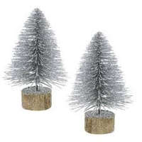 Homyl Mini dekor fenyőfa ezüst 3,5cm