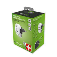 Q2POWER 1.100210 utazóadapter, World to Switzerland USB, indulási ország: AUS/CHINA, IT, UK, CH, BRAZIL, USA, EURO, célország: CH, USB port