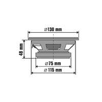 SAL BK 130 autóhangszóró pár, 130 mm, dupla kónusz, 2 x 50 Wmax, 4 Ohm, 50 - 19.000 Hz, 86 dB, PEI magas tölcsér, cellulóz mélyközép kónusz