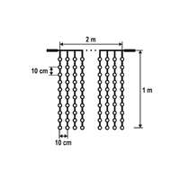 Home DLF 210/WH LED-es fényfüggöny, 2x1 m / 210 db hidegfehér LED, állófényű, fehér vezeték, sorolható, kül- és beltéri kivitel